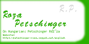 roza petschinger business card